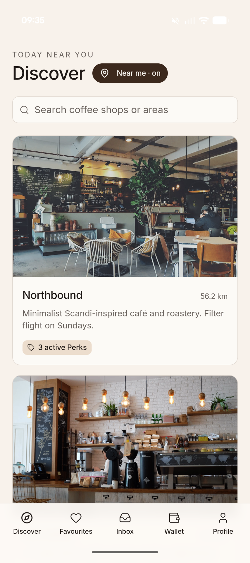 Drip Perk discover screen